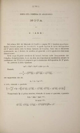 Sopra una formola di Aronhold.