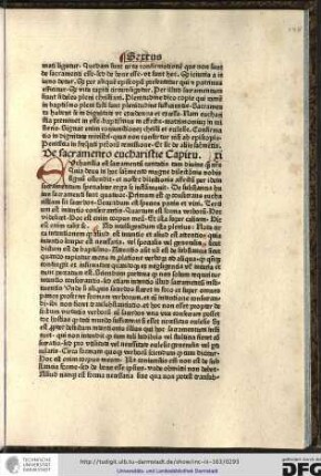 De sacramento eucharistie. Capitulum xi.