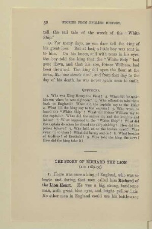 The story of Richard the lion