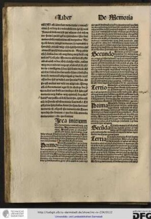 [C]irca initium libri de memoria et reminiscentia queritur primo, utrum memoria sit solum preteritorum, arguitur quod non...