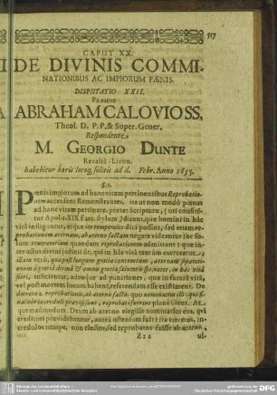 Caput XX. De Divinis Comminationibus Ac Impiorum Paenis