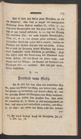 §. 11. Freyheit vom Gesez