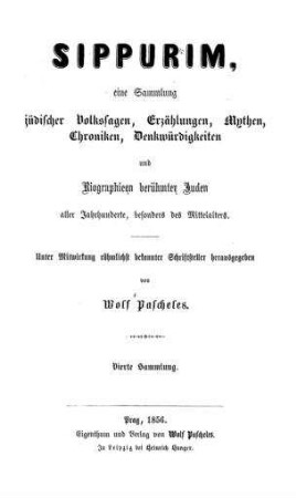 In: Sippurim ; Band 4