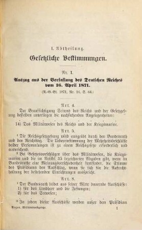 Die Militärdienstgesetzgebung des Deutschen Reiches : mit den für das Reich und das Königreich Bayern giltigen Vollzugsbestimmungen ; unter Beifügung von erläuternden Bemerkungen