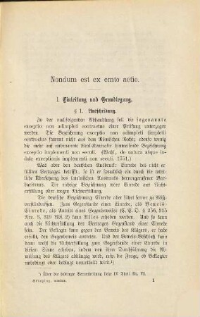 Nondum est ex empto actio : eine Unters. der Lehre von der exceptio non adimpleti contractus