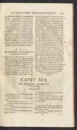 Caput XVI. De Judicio Comitis Palatini.