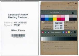 Entnazifizierung Emma Hillen, geb. 16.11.1907 (Studienassessorin)