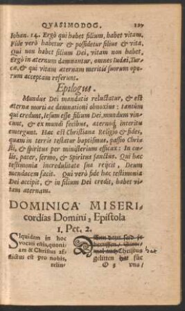 Dominica Misericordias Domini ...