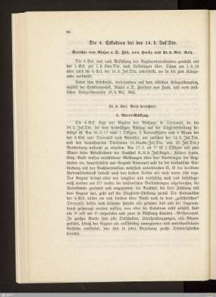 Die 4. Eskadron bei der 14. b. Inf.Div.