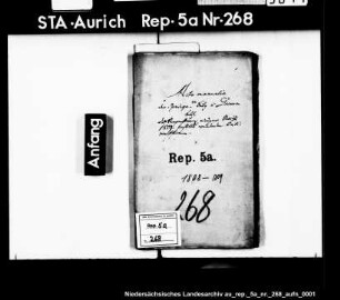Verpachtung von Pertinenzien der Beningaburg zu Dornum