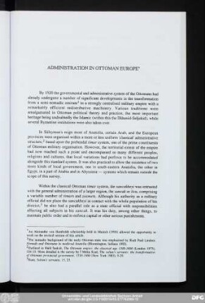 Administration In Ottoman Europe