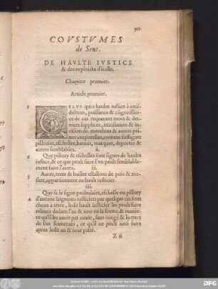 De Havlte Ivstice & des exploictz d'icelle. Chapitre premier.