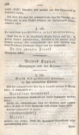 Viertes Capitel. Bewegungen mit der Colonne.