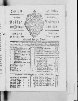 4tes Stück., Ausgabe vom 23. Januar 1788