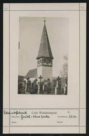Turm mit Fachwerk Standort: Gruol (Obere Kirche)