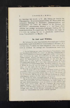 In Amt und Würden.