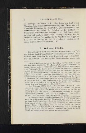 In Amt und Würden.