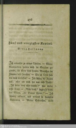 Fünf und vierzigstes Kapitel. Wenig Hoffnung