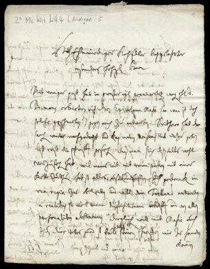 Brief von Samuel Andreae an Friedrich Lucae