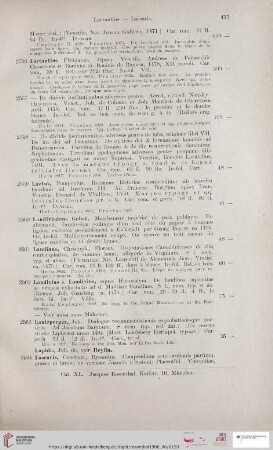 [Lactantius - Lyra] (Nr. 2556 - 2660)