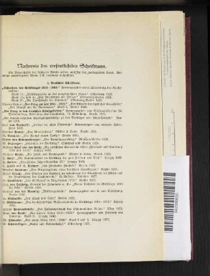 Nachweis des wesentlichsten Schrifttums.