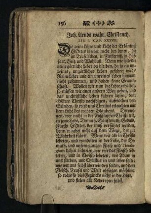 Joh. Arnds wahr. Christenh. : LIB. I. CAP. XXXVIII