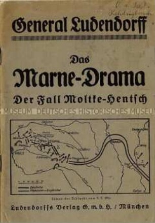 Militärhistorische Abhandlung von General Ludendorff zur Schlacht an der Marne im September 1914