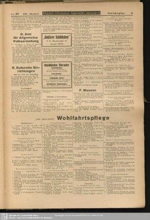 XIII. Abschnitt. Wohlfahrtspflege