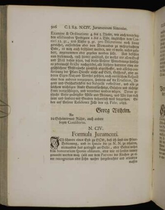N. CIV. Formula Juramenti.