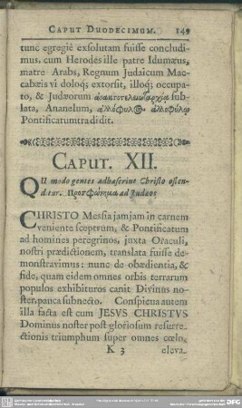 Caput XII. Quomodo gentes adhaserint Christo ostenditur. Protfōnima ad Iudaeos