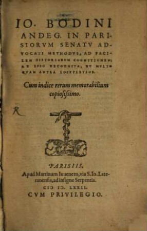 Methodus ad facilem historiarum cognitionem