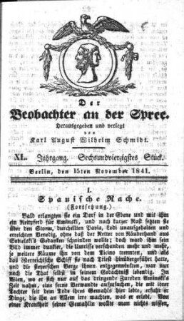 46. Stueck, 15. November 1841