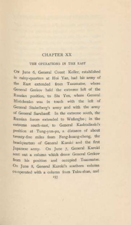 Chapter XX. The operations in the east