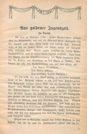Aus goldener Jugendzeit