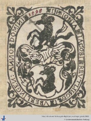 Exlibris (Universitätsbibliothek Freiburg i. Br., D 143).