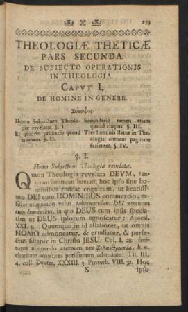 Pars Secundae. De Subjecto Operationis In Theologia