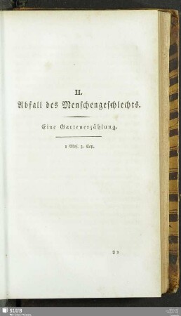 II. Abfall des Menschengeschlechts