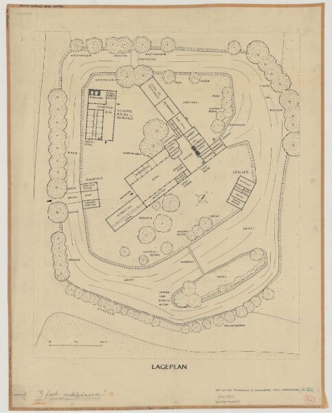 Davensberg (Kreis Lüdinghausen): Hof Schulte Pellengahr.
                                 Lageplan