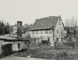 Heidenau-Gommern. Wohnhaus, Bergstraße 10 (Anfang 19. Jahrhundert). Hofansicht