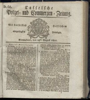 Nr. 68, Sonnabend den 25sten August. 1821