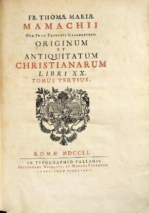 Originum et antiquitatum Christianarum Libri XX, 3