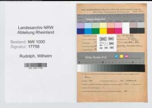 Entnazifizierung Wilhelm Rudolph, geb. 18.05.1908 (Studienrat)