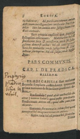 Cap. I. De Praedicabilibus.