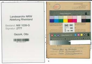 Entnazifizierung Otto Gezork , geb. 01.10.1885 (Stadtbeamter)