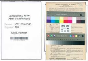 Entnazifizierung Heinrich Molle , geb. 09.08.1910 (Schlosser)