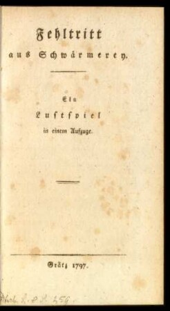 Fehltritt aus Schwärmerey