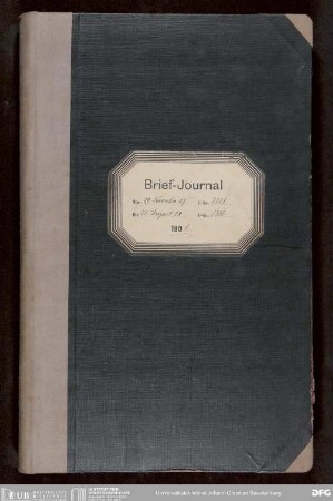 Journal der eingegangenen und ausgegangenen Briefe