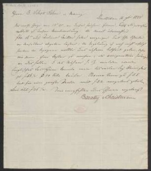Brief an B. Schott's Söhne : 16.11.1825