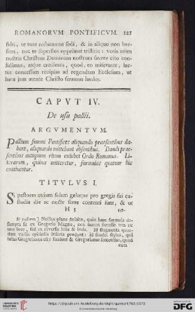 Caput IV: De usu pallii