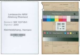 Entnazifizierung Hermann Kleinheisterkamp , geb. 16.12.1912 (Werksleiter)
